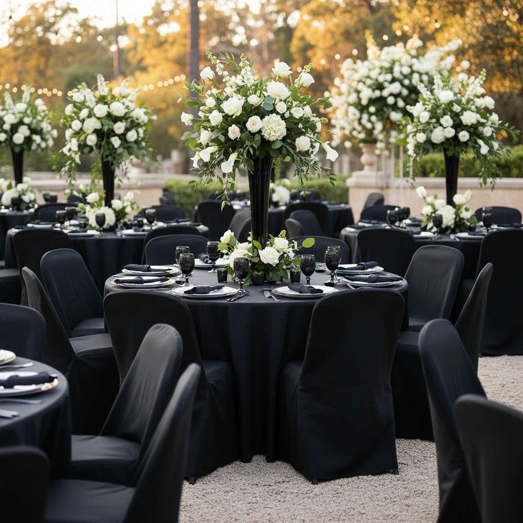 LIFETIME folding chair Cover - Black Outdoor Reception.