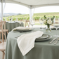 Lighter off-white hemstitch napkins at a vineyard luncheon