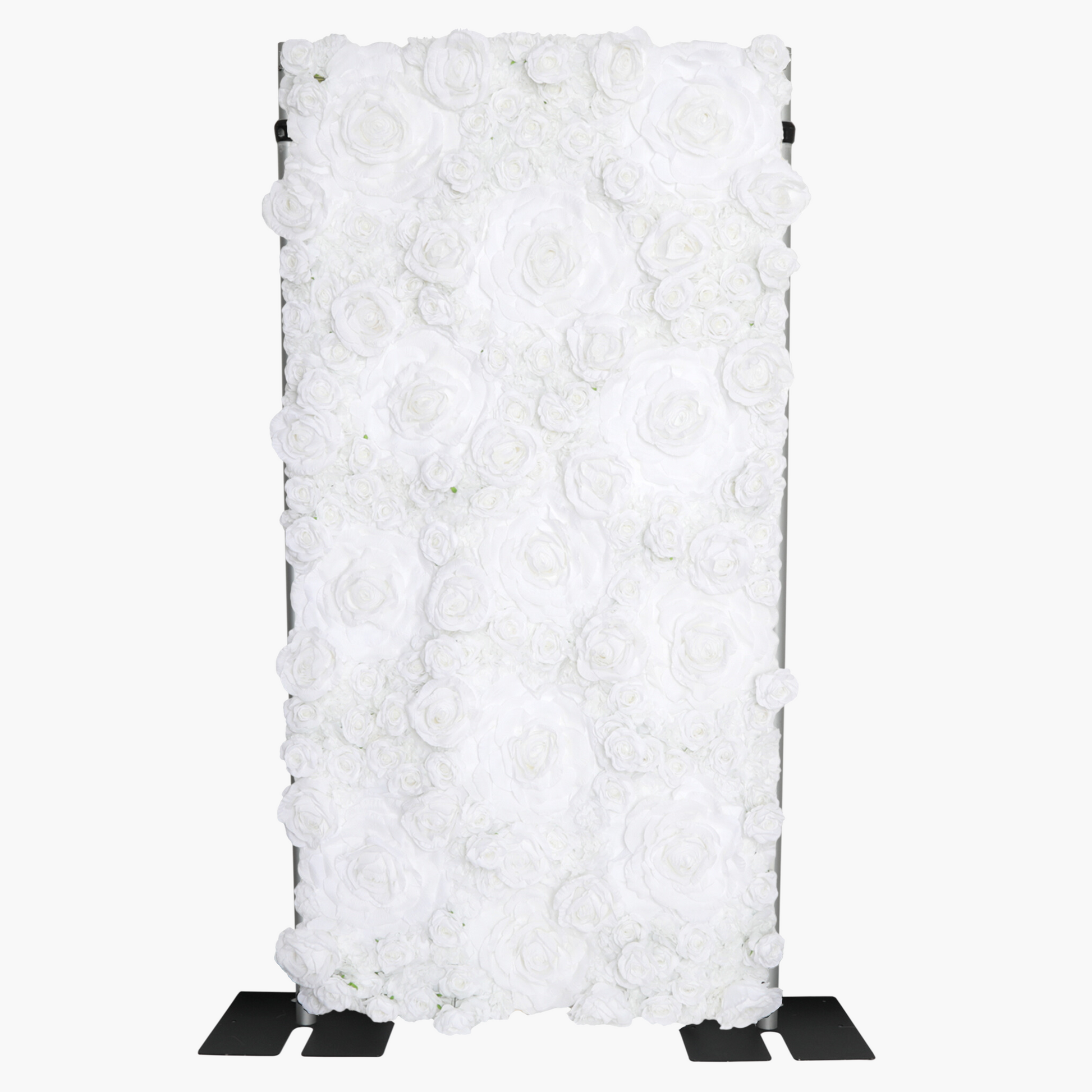 Luxe Roll Up Flower Wall Backdrop 8ft x 4ft - White