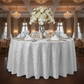132" Round Crushed Taffeta Tablecloth - White in Luxury Reception