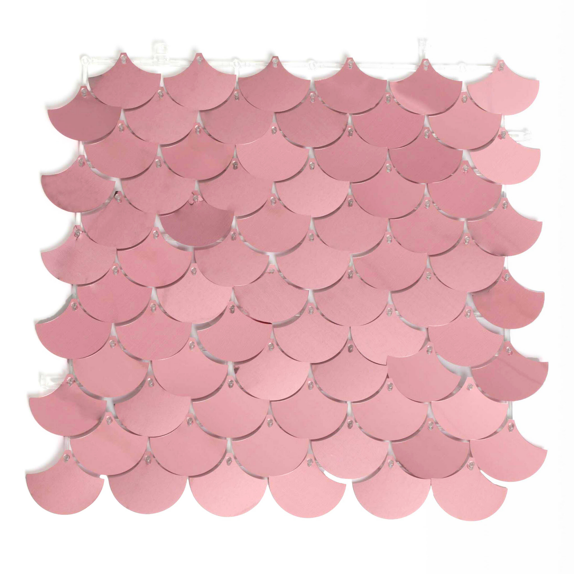 Mermaid Scale Sequin Wall Panel Backdrops (24 panels) - Pink