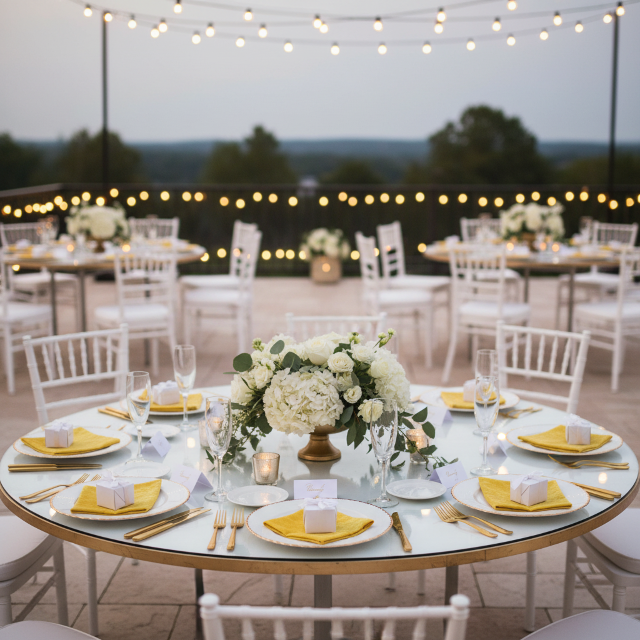 Milestone Celebration -  Canary Yellow 20x20 Velvet Linen Napkin 