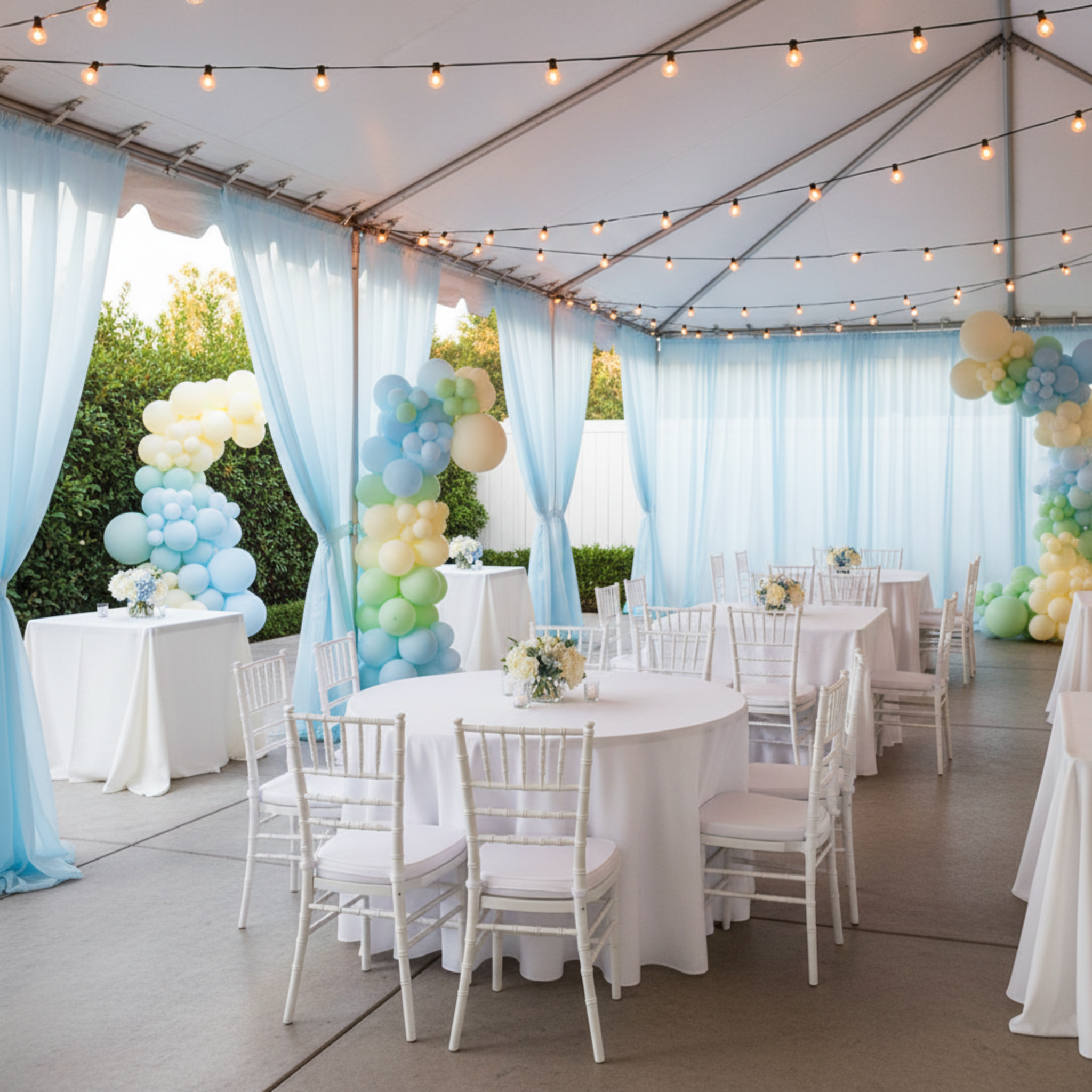 Mixed Indoor-Outdoor Baby Shower Event