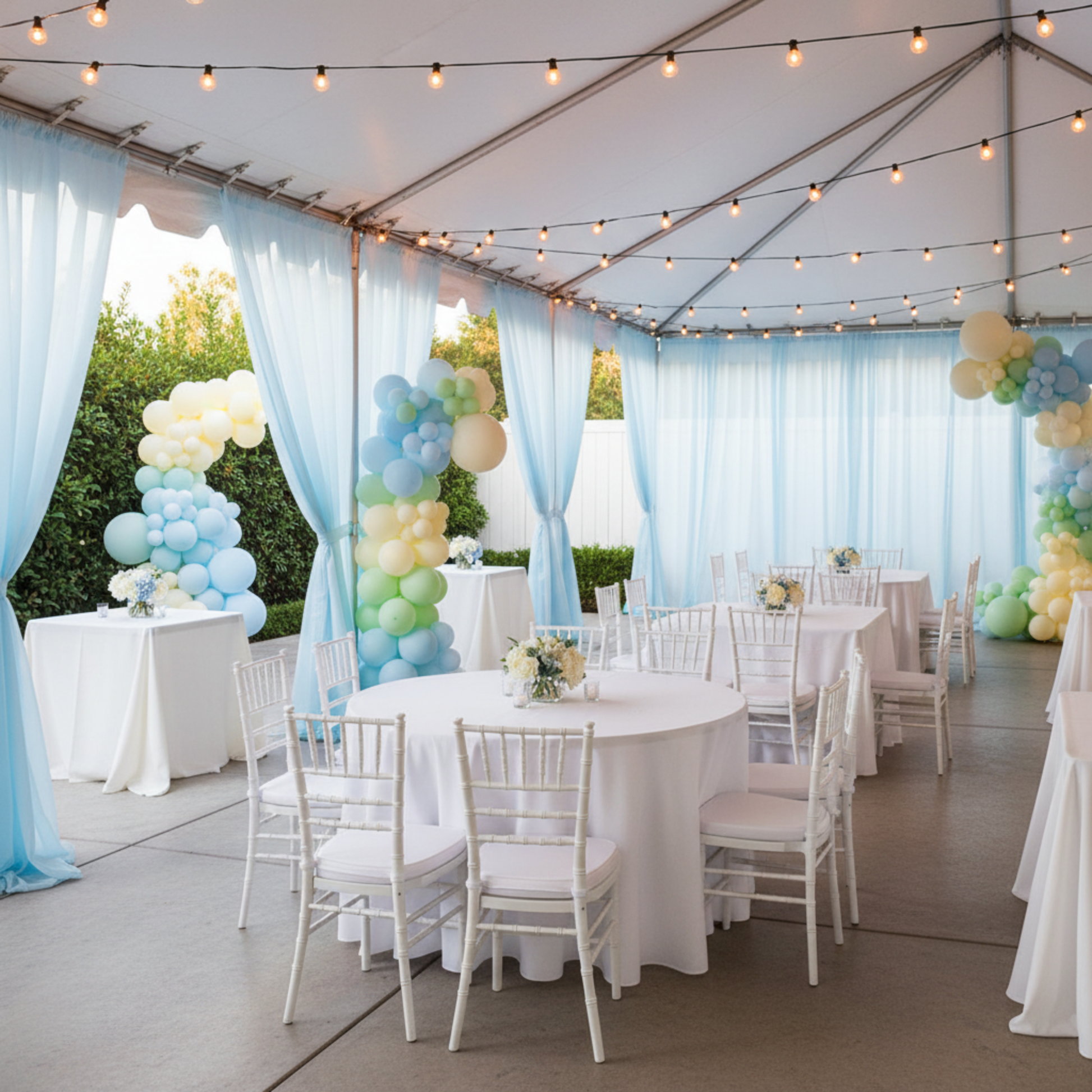 Mixed Indoor-Outdoor Baby Shower Event