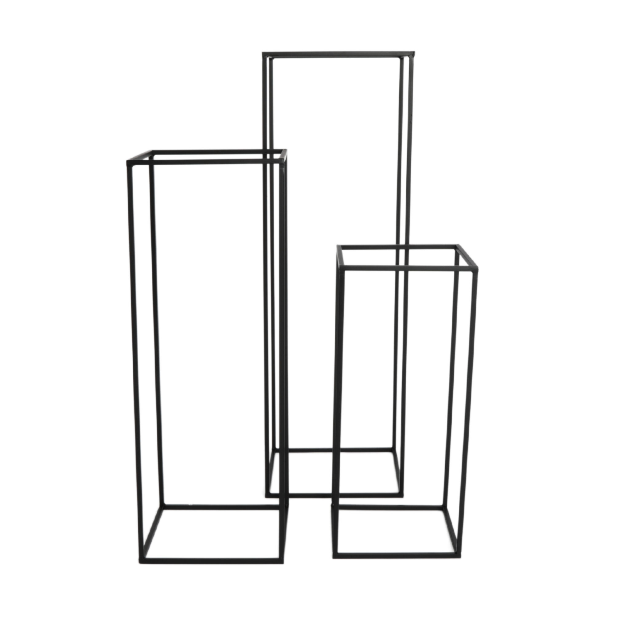Modern Rectangular Tall Metal Frame Stand Centerpiece (3 pcs/set ...