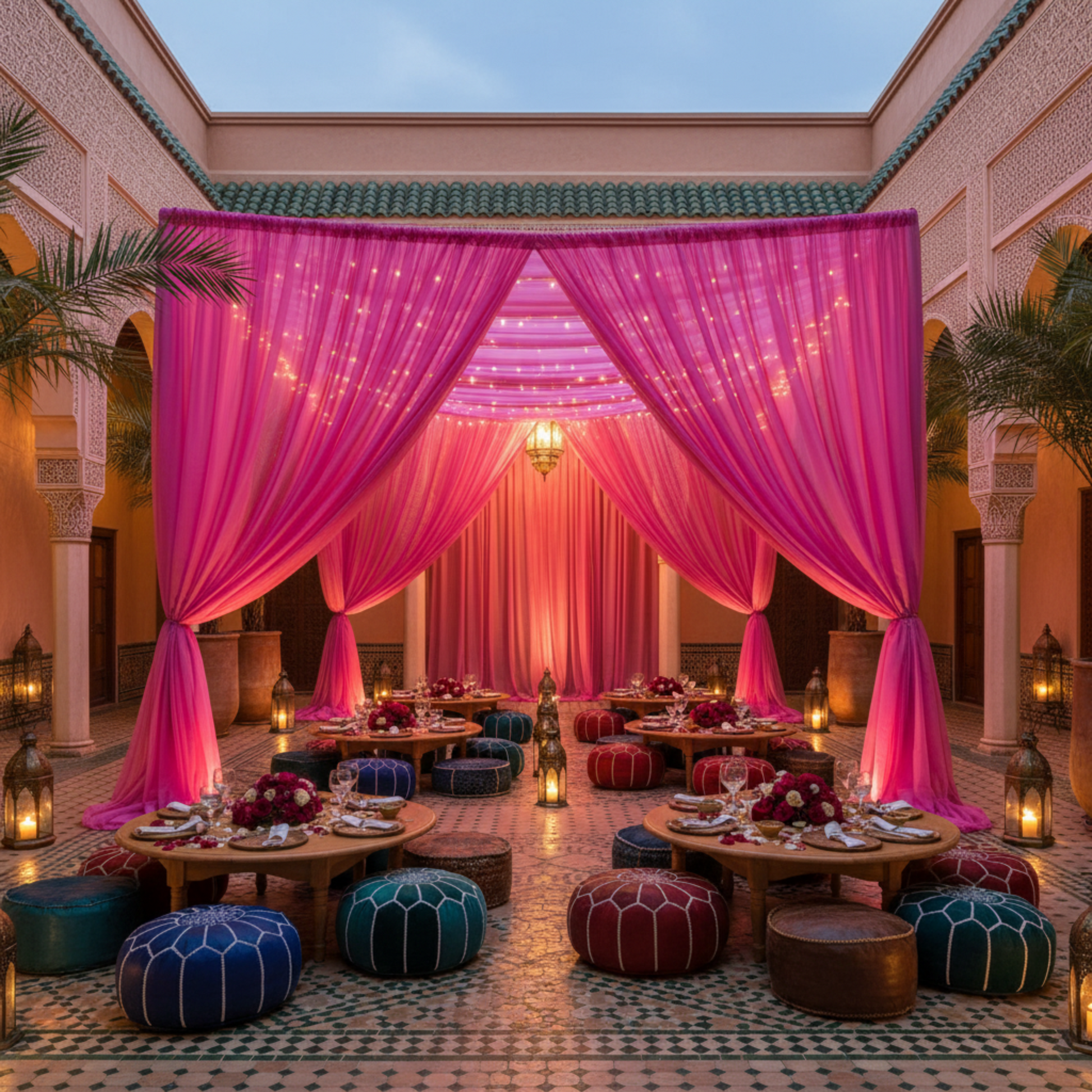 Moroccan Courtyard Reception