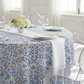Morocco Mediterranean 132" Round Tablecloth.