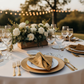 Mustard Gold Velvet Napkin - Outdoor Wedding Reception 