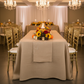 Front Angled Burlap Table No People