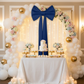 Navy Blue Giant Fabric Bow - Baby Shower