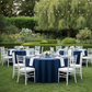 Navy Blue Premium Polyester 120 Round Tablecloth – Outdoor Wedding Reception