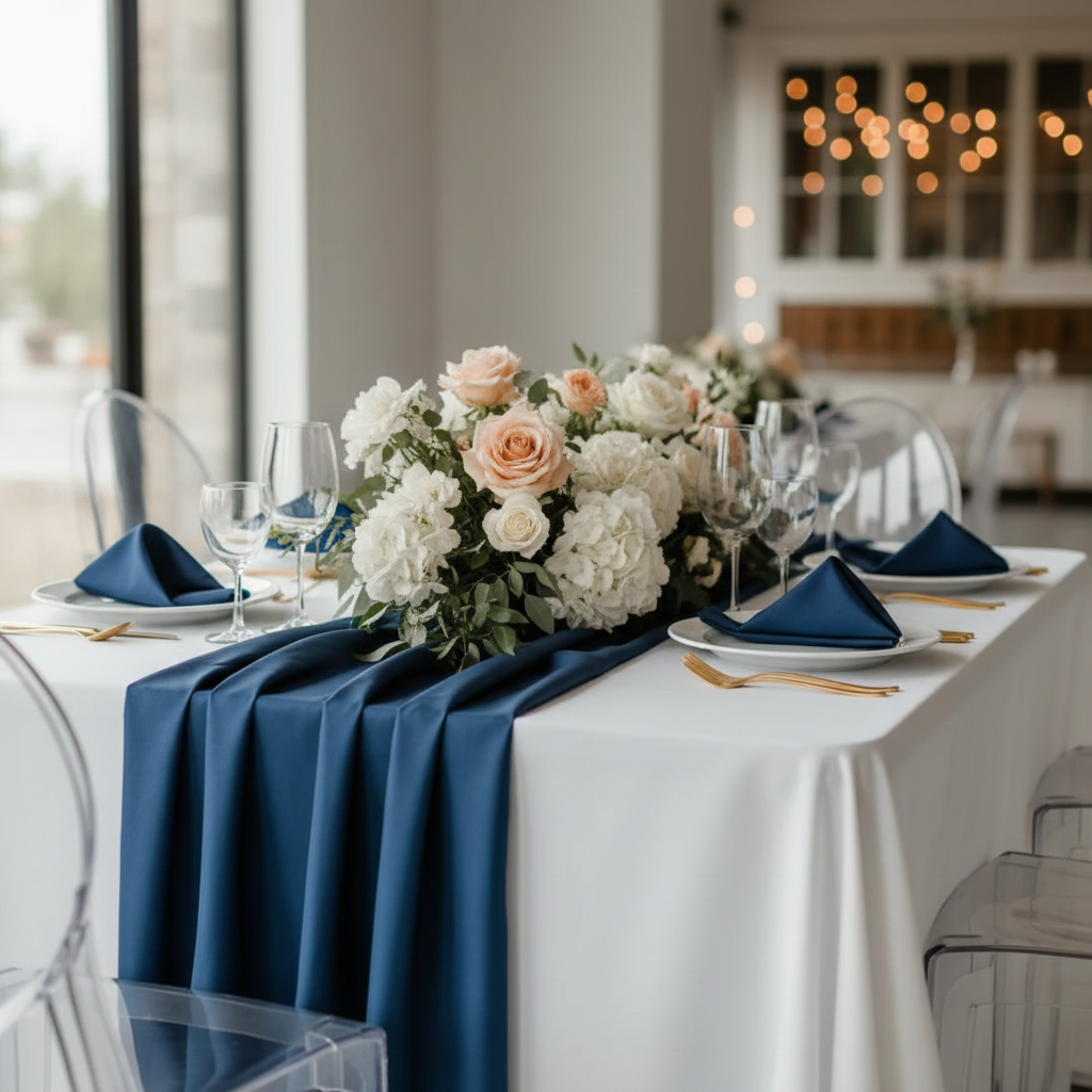 Taffeta Napkin 20"x20" - Navy Blue.