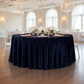 Navy Glitter Velvet Tablescape in a Ballroom Setting