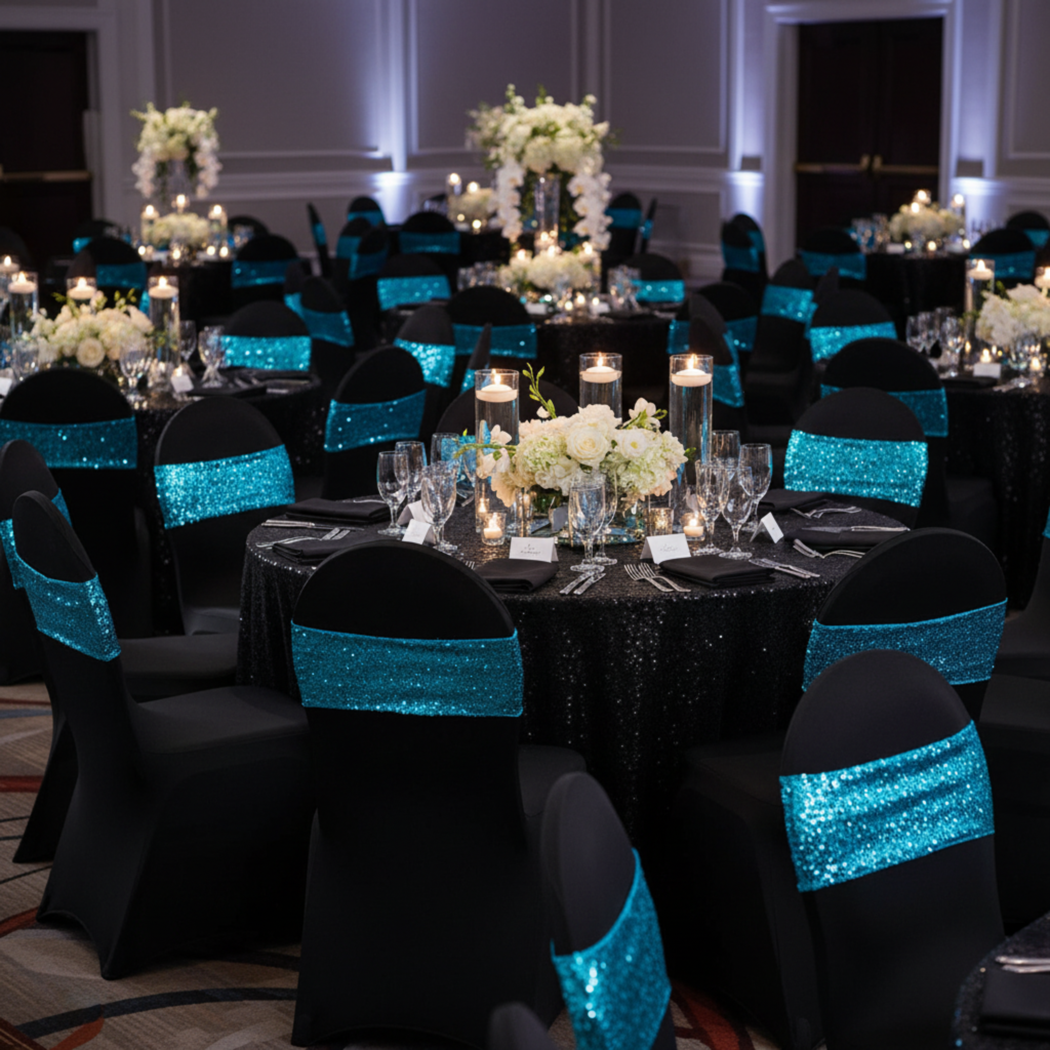 Black Chair Covers Gala