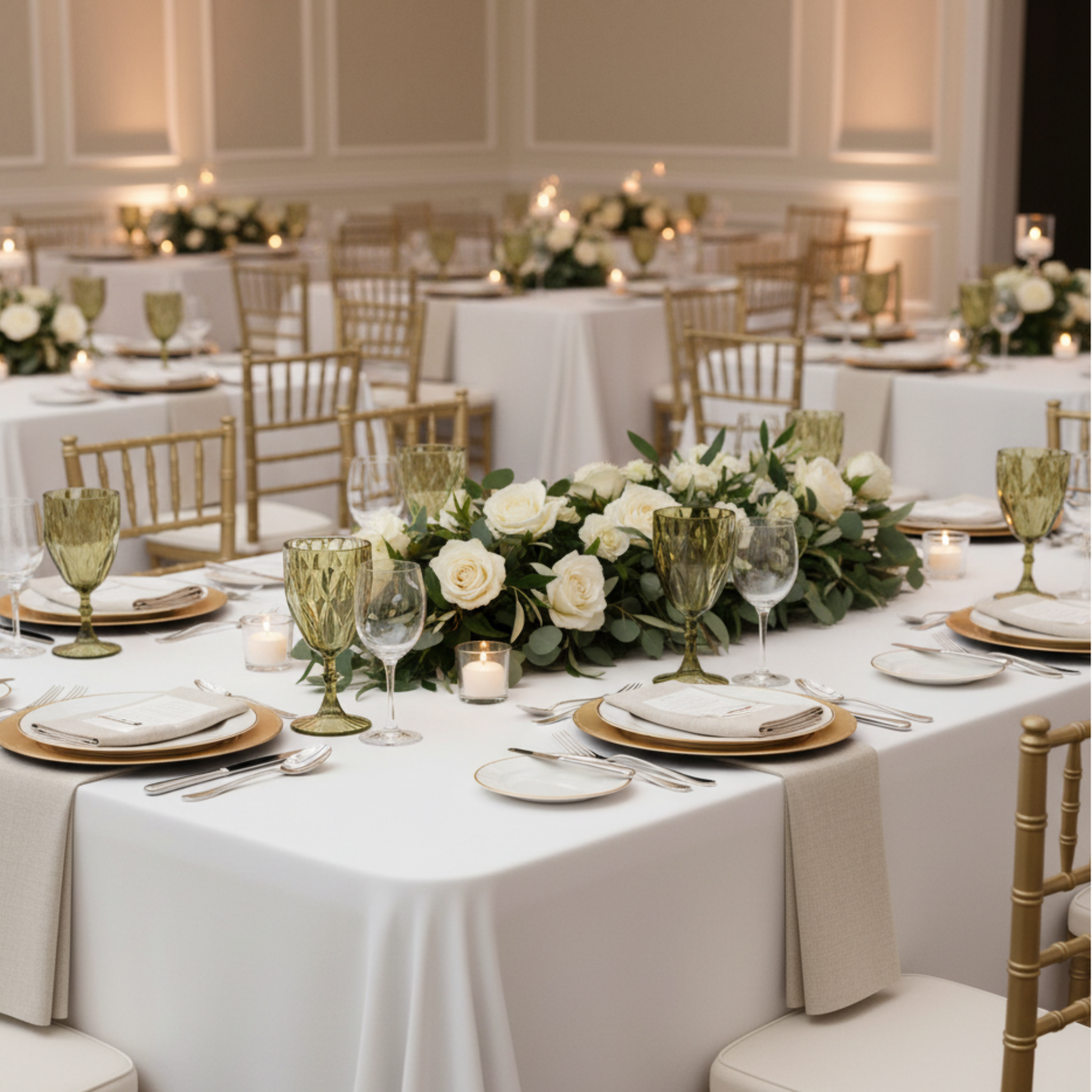 Olive Green Goblets – Indoor Banquet