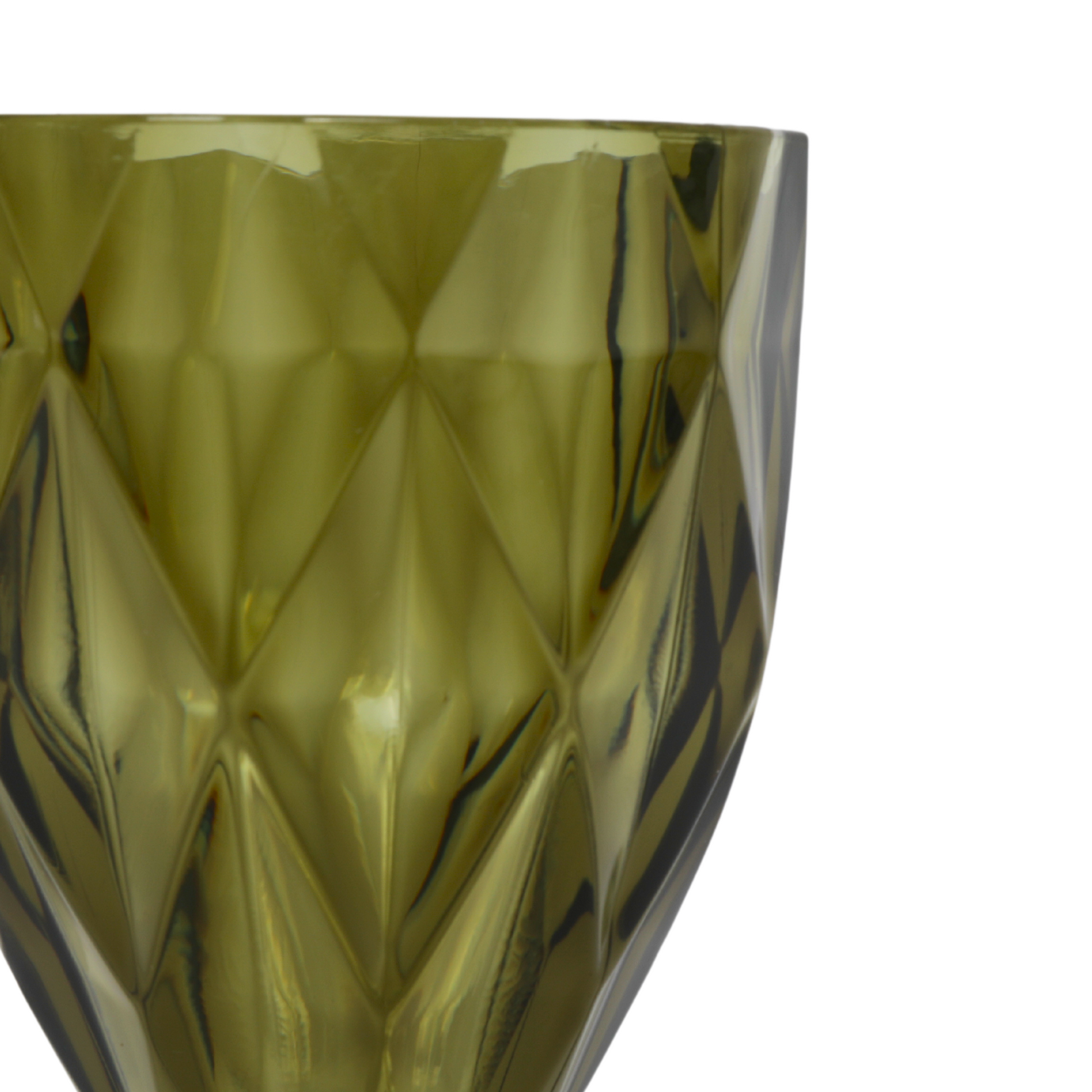 Olive Green Vintage Acrylic Goblets (6 pcs/pk)