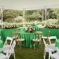 Outdoor Daytime Event - Kelly Green Satin Tablecloth