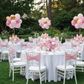 Outdoor Birthday Party - Pink Velvet Chair Bands