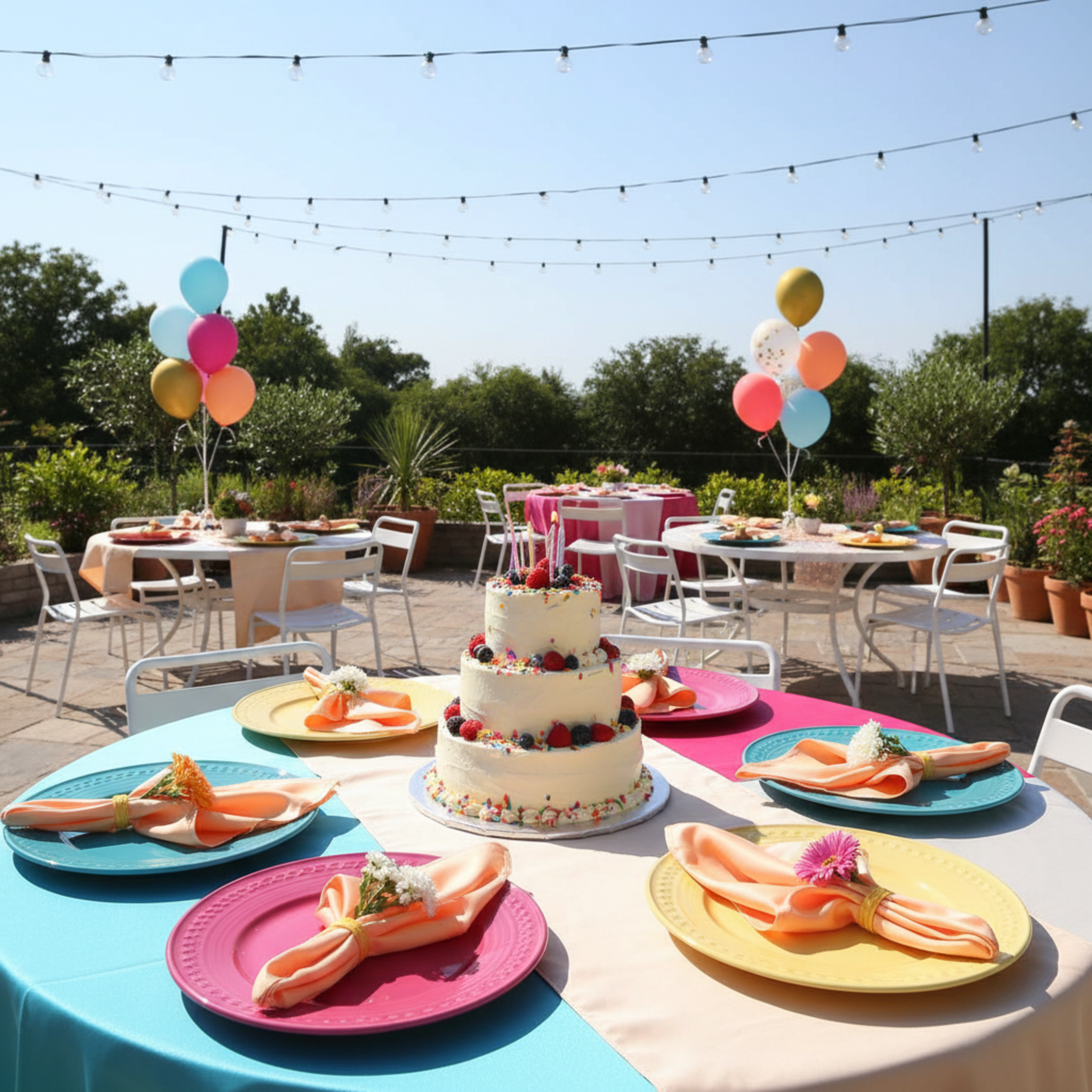 Outdoor Birthday Fan Fold