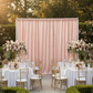 Outdoor Blush/Rose Gold Velvet Drape/Backdrop 12 FT Curtain Panel