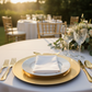 Outdoor Champagne Plain Round Charger Plate