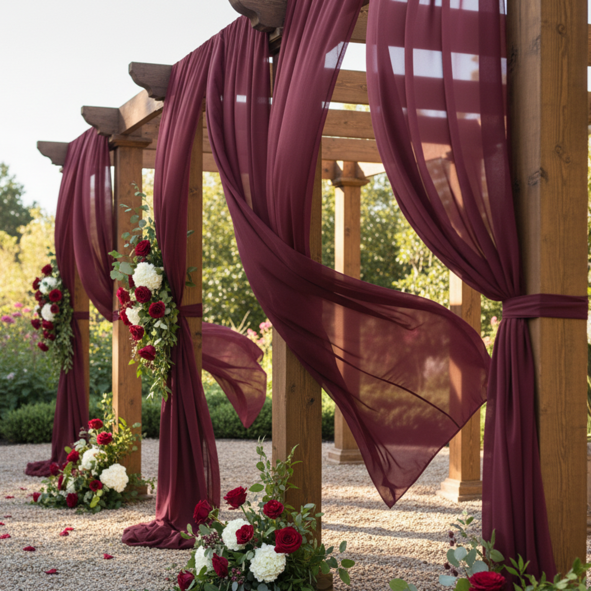 Outdoor Column and Arch Drapes