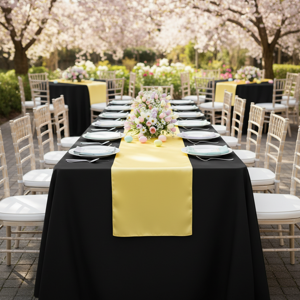 Outdoor Easter Reception - Rectangular Table