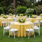 Outdoor Event Setting Canary Yellow Premium Polyester 108" Round Tablecloth 