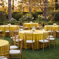 Outdoor Fundraiser Event Canary Yellow Velvet 132" Round Tablecloth