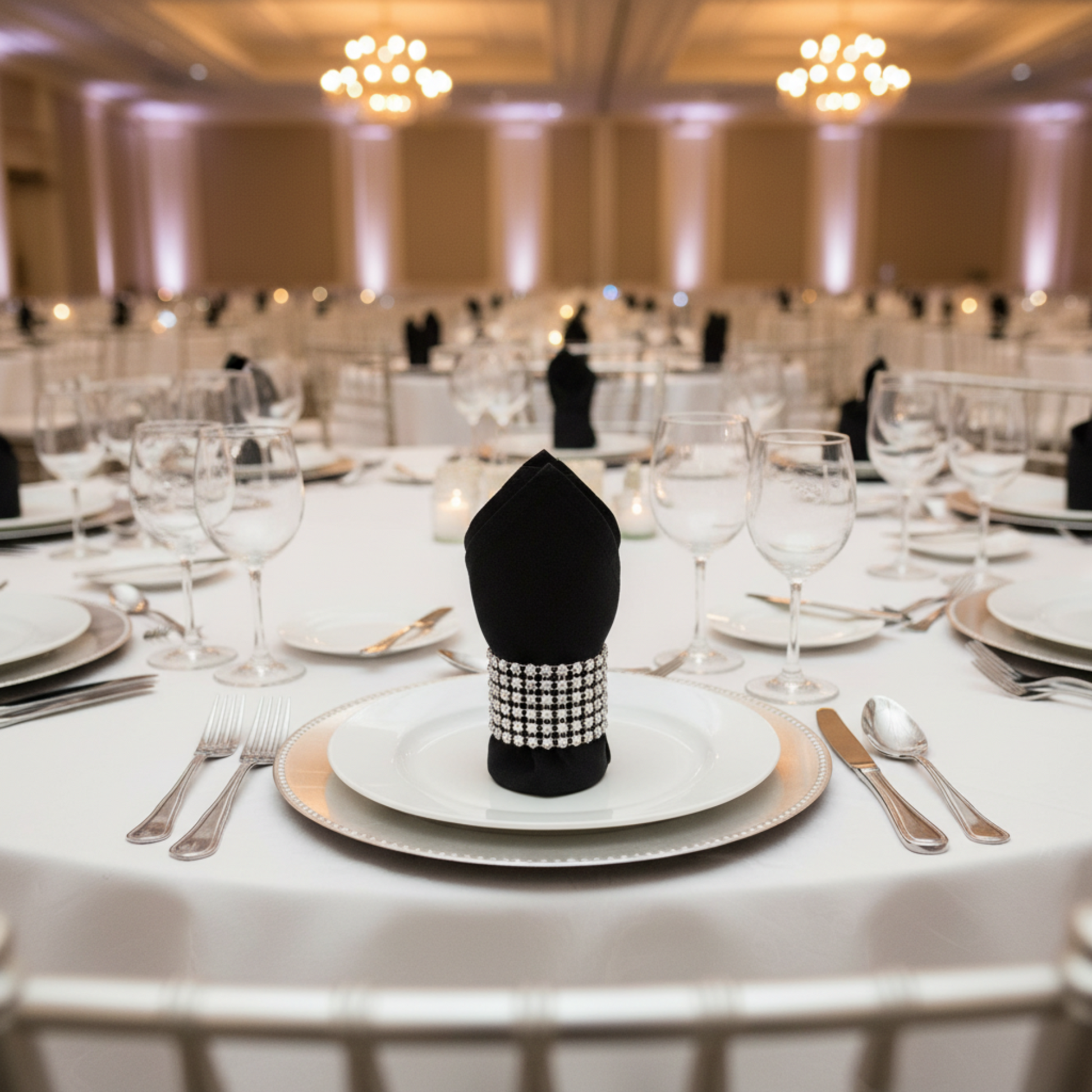 Outdoor Gala Tent - Black Napkin