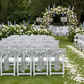 Outdoor Garden Ceremony Silver Standard Satin Chair Sash