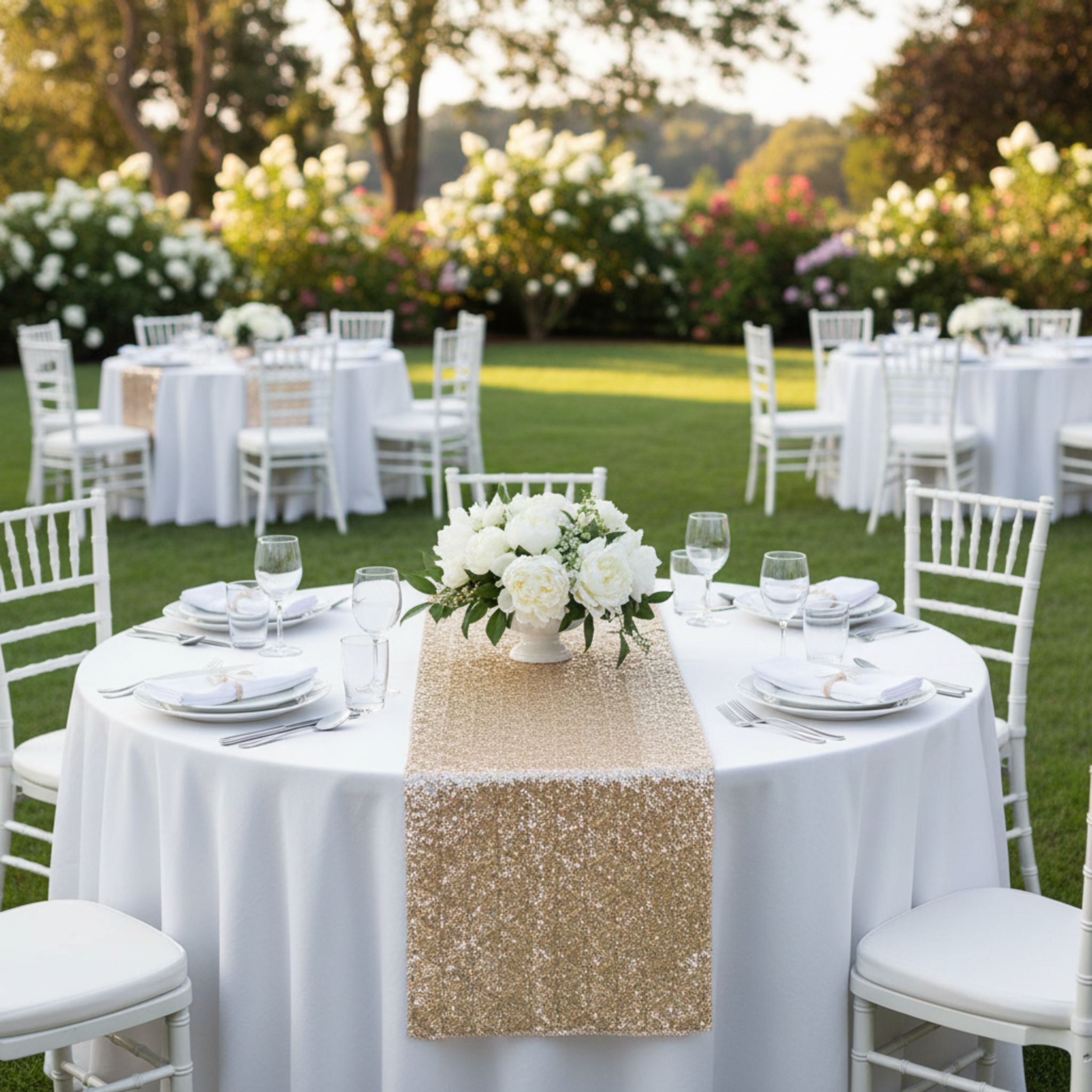 Outdoor garden round table
