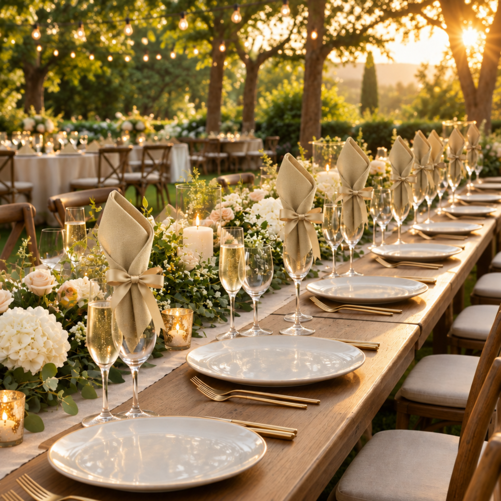 Outdoor garden party - ribbon roll