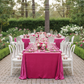 Outdoor Garden Event Fuchsia Velvet 90x156 Rectangular Tablecloth 