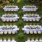 Outdoor Garden Top View - Lavender Satin Tablecloth