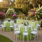 Outdoor Garden Party Apple Green Premium Polyester 132" Round Tablecloth 