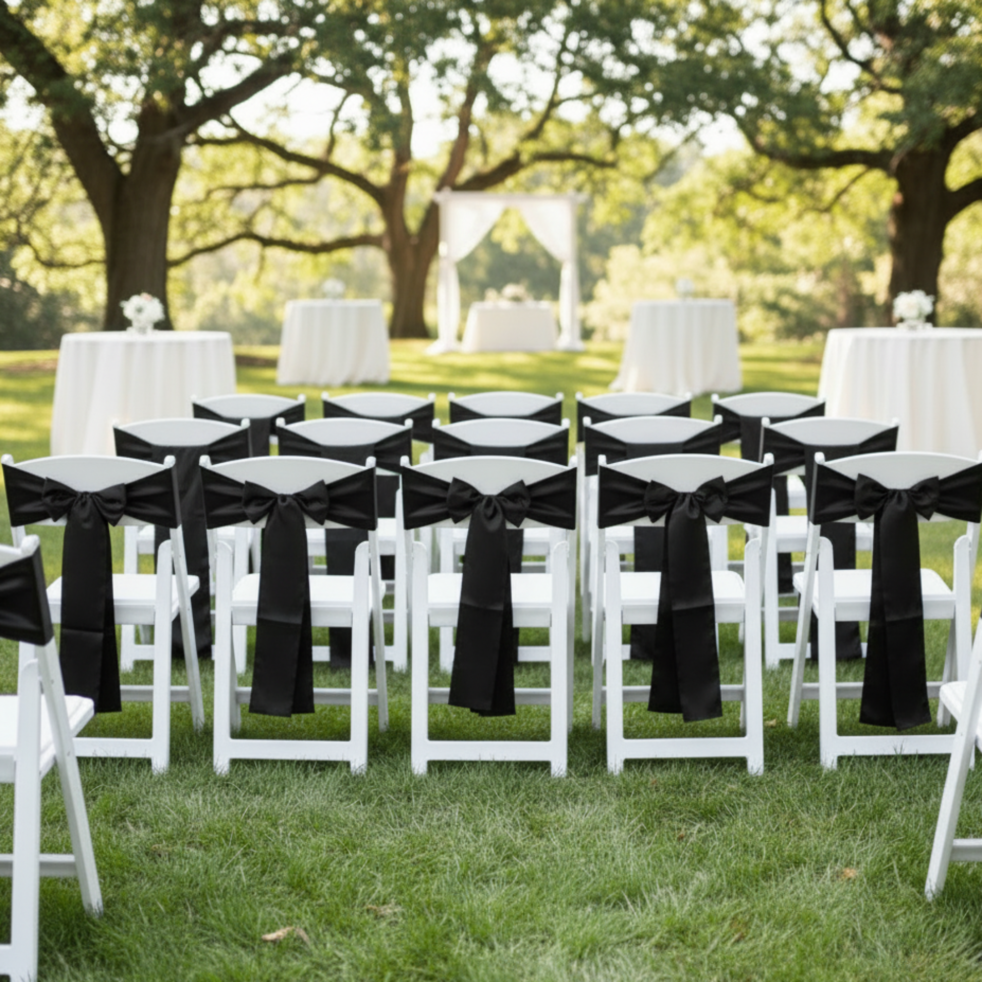 Outdoor Garden Reception Bow Tie