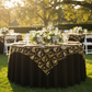 Outdoor Garden Reception Round Black Tablecloth