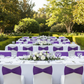 Outdoor Garden Reception - Purple Chair Bands