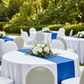 Outdoor Garden Royal Blue Satin Table Runner