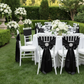 Outdoor Garden Black Chair Sash Pin