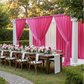 Outdoor Garden Wedding - Fuchsia Velvet Drape