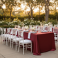 Outdoor Garden Wedding Burgundy 90x156 Rectangular Satin Tablecloth 