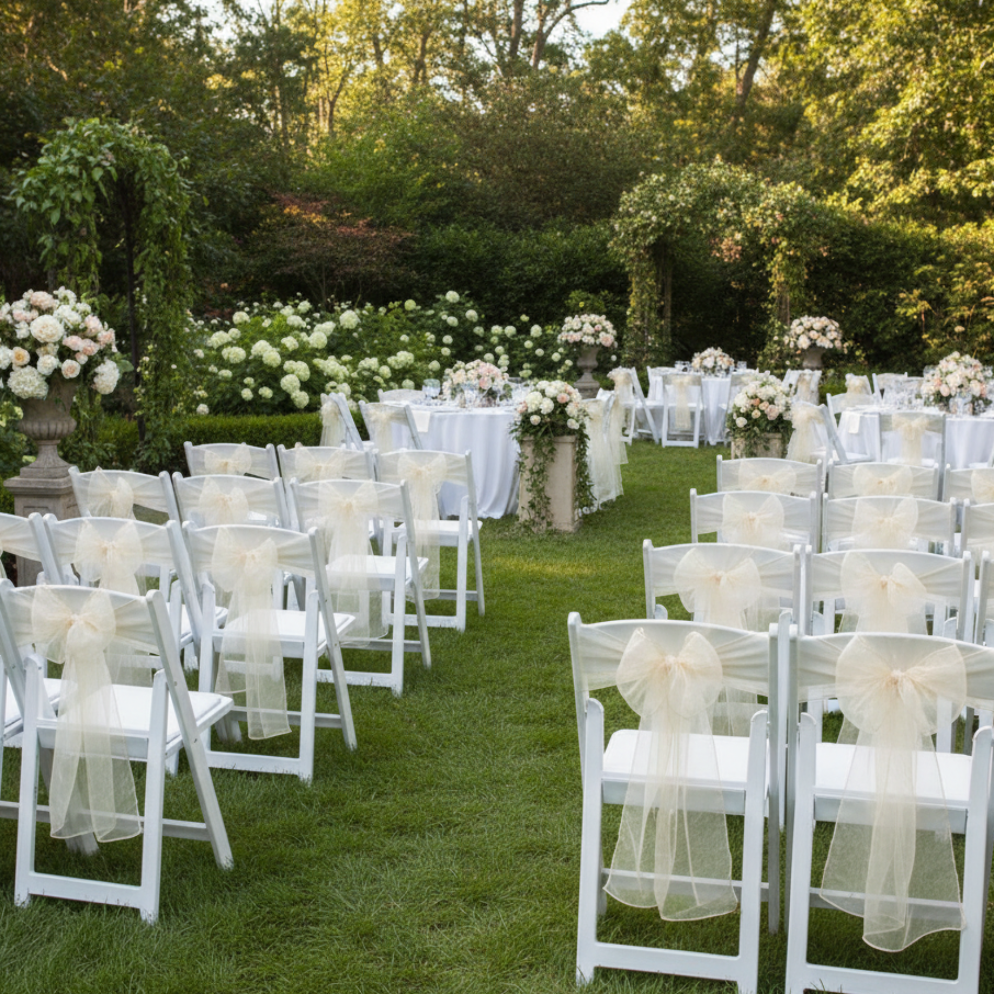 Outdoor Garden Wedding Ceremony