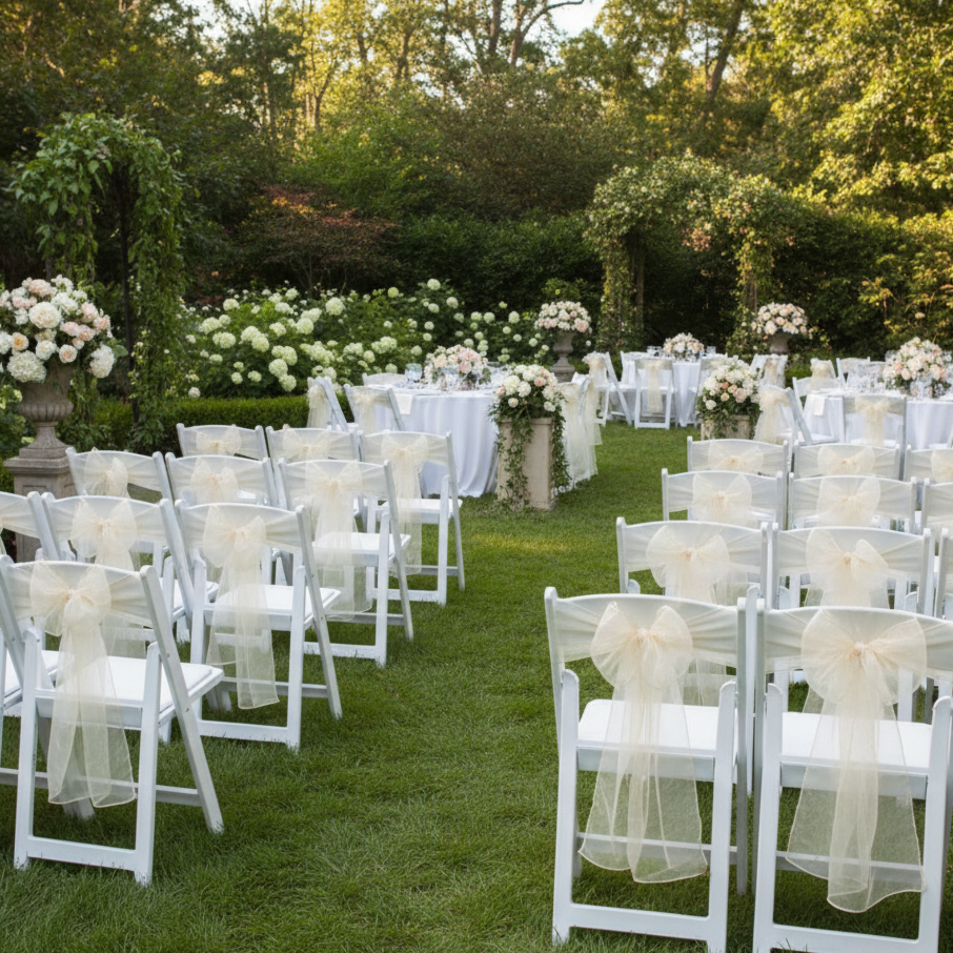 Outdoor Garden Wedding Ceremony