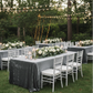 Outdoor Garden Wedding – Charcoal Velvet Tablecloth
