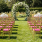 Outdoor Garden Wedding - Fuchsia Seat Pad Covers
