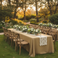 Outdoor garden wedding natural tan burlap