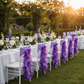 Outdoor Garden Wedding - Purple Curly Willow Sash