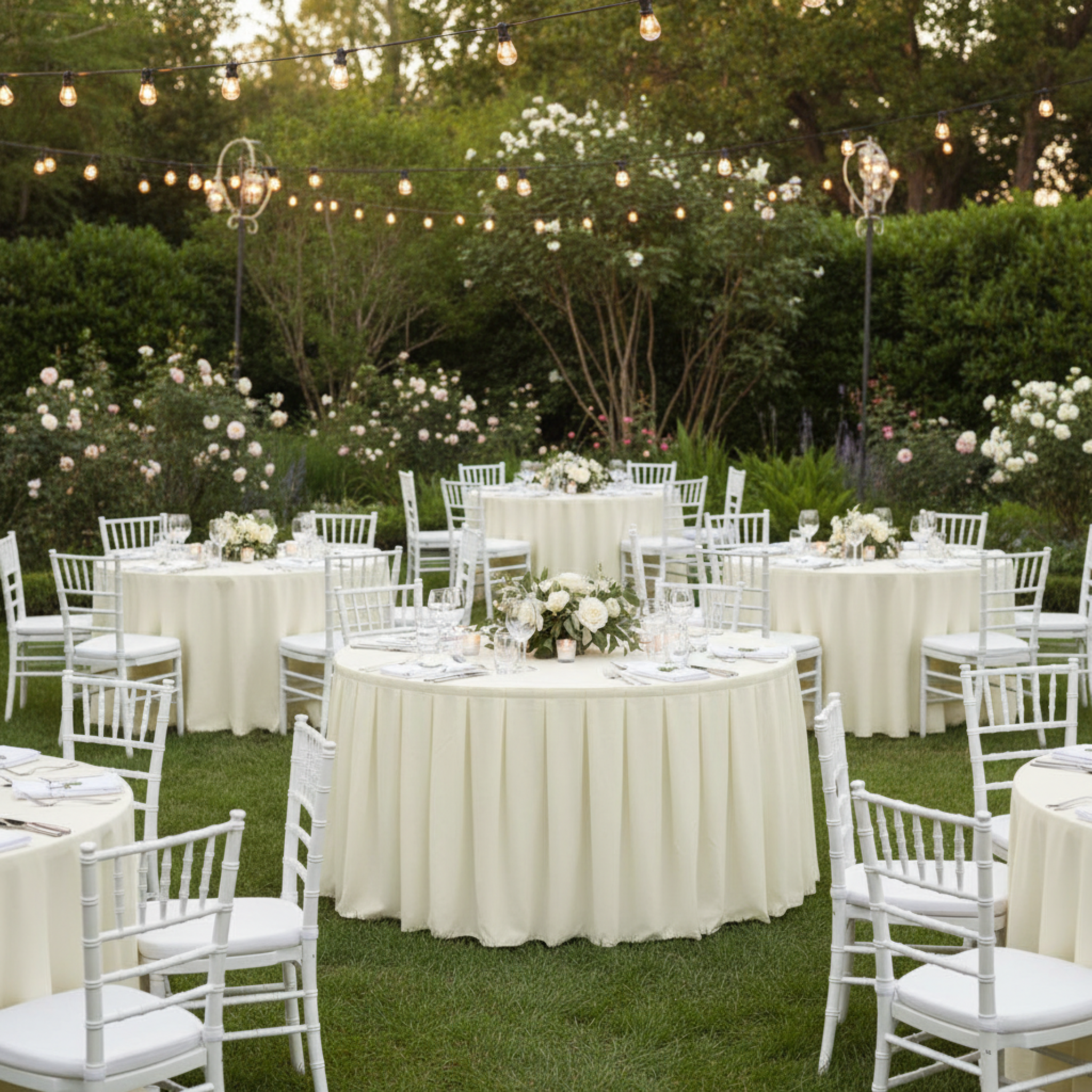 Outdoor Garden Wedding Reception